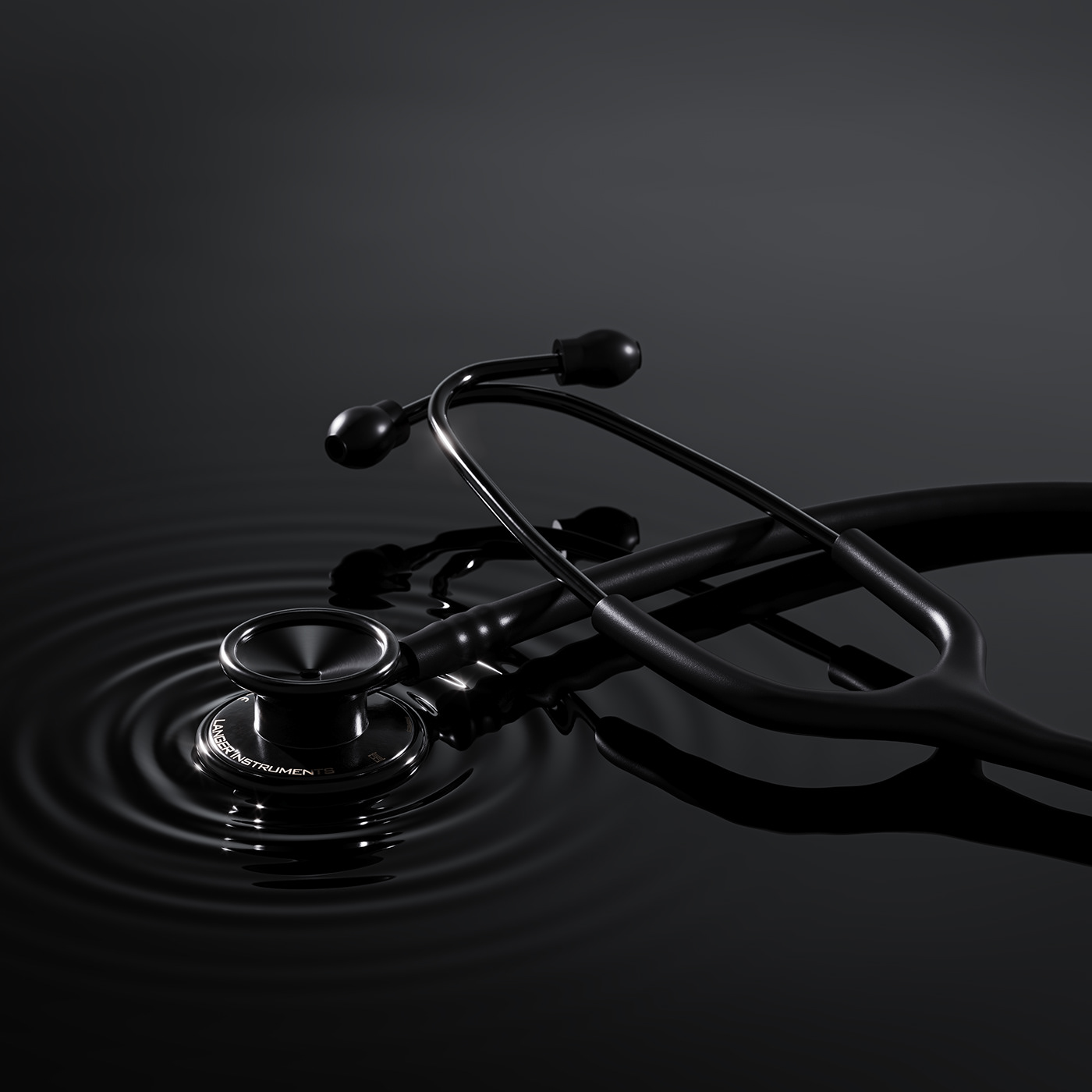stethoscope medical illustration Digital Art  ILLUSTRATION  3D marketing   Advertising  Render 3ds max Medecine