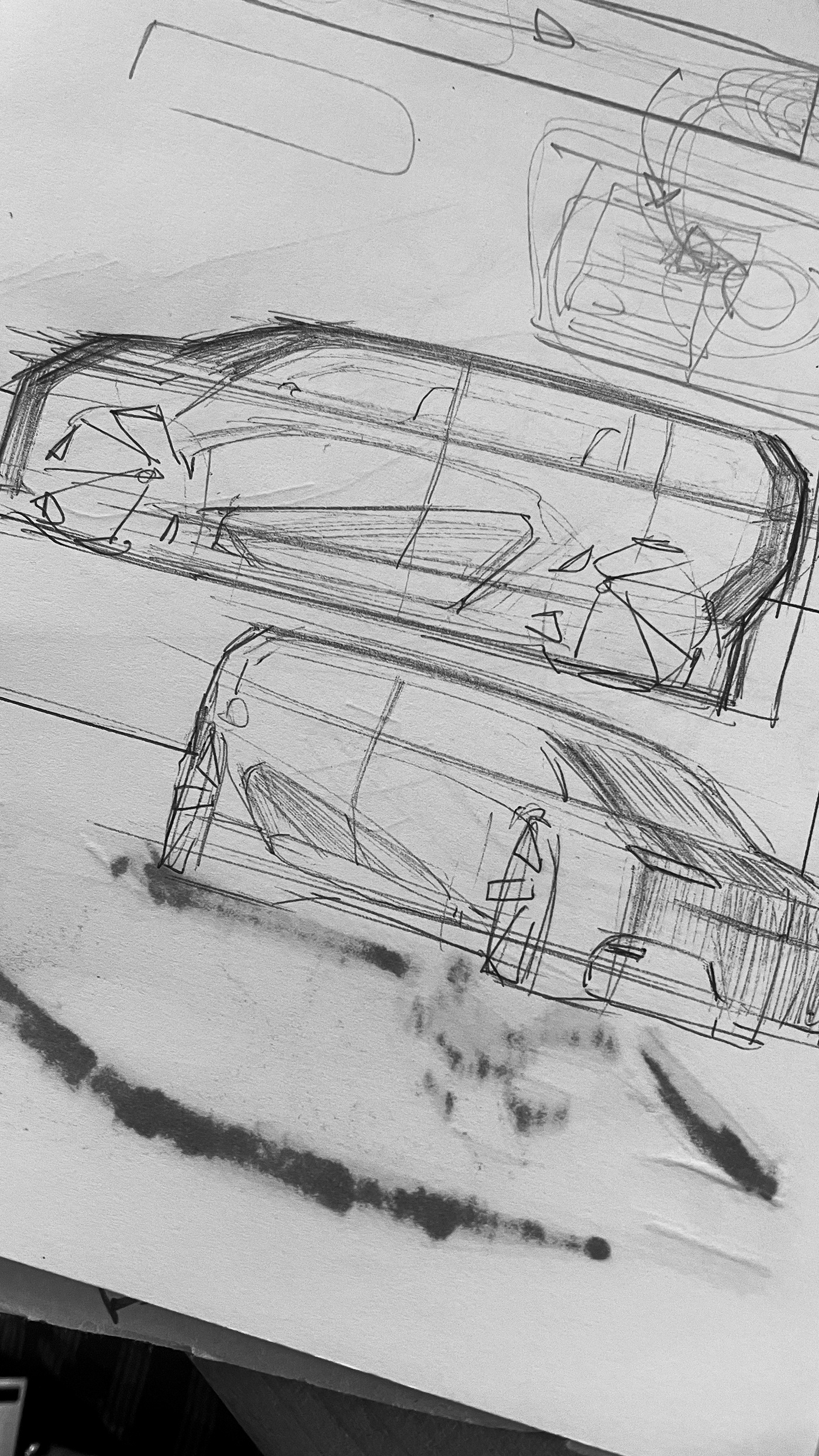 sketching sketchbook Automotive design Cars doodles pencil sketch design