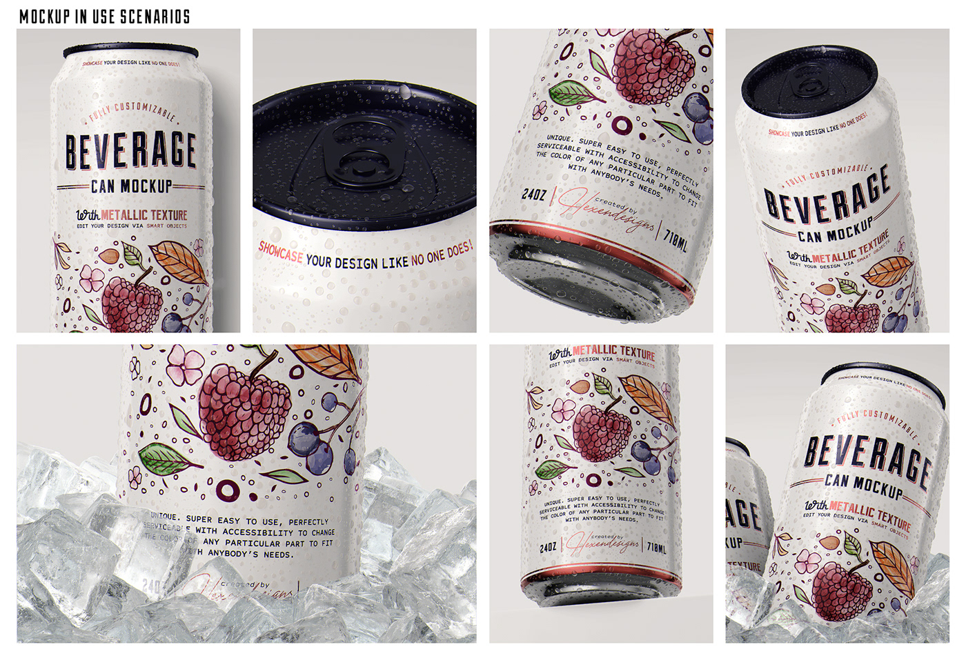 Mockup psd template can mockup soda can drink beer 710ml can mockup beer can mockup