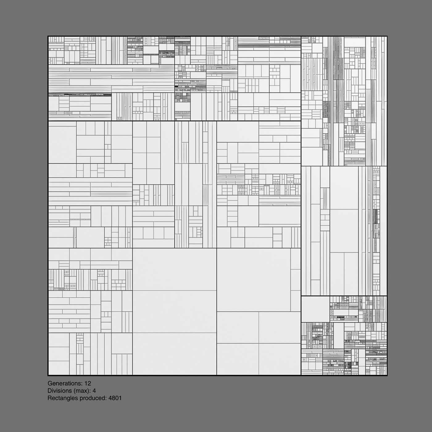 procuderal algorithm houdini Treemap visualization 3D information generative subdivision dreamweaver