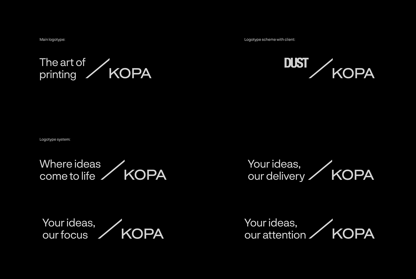 andStudio branding  Communication Design kopa Logotype Packaging printing house system