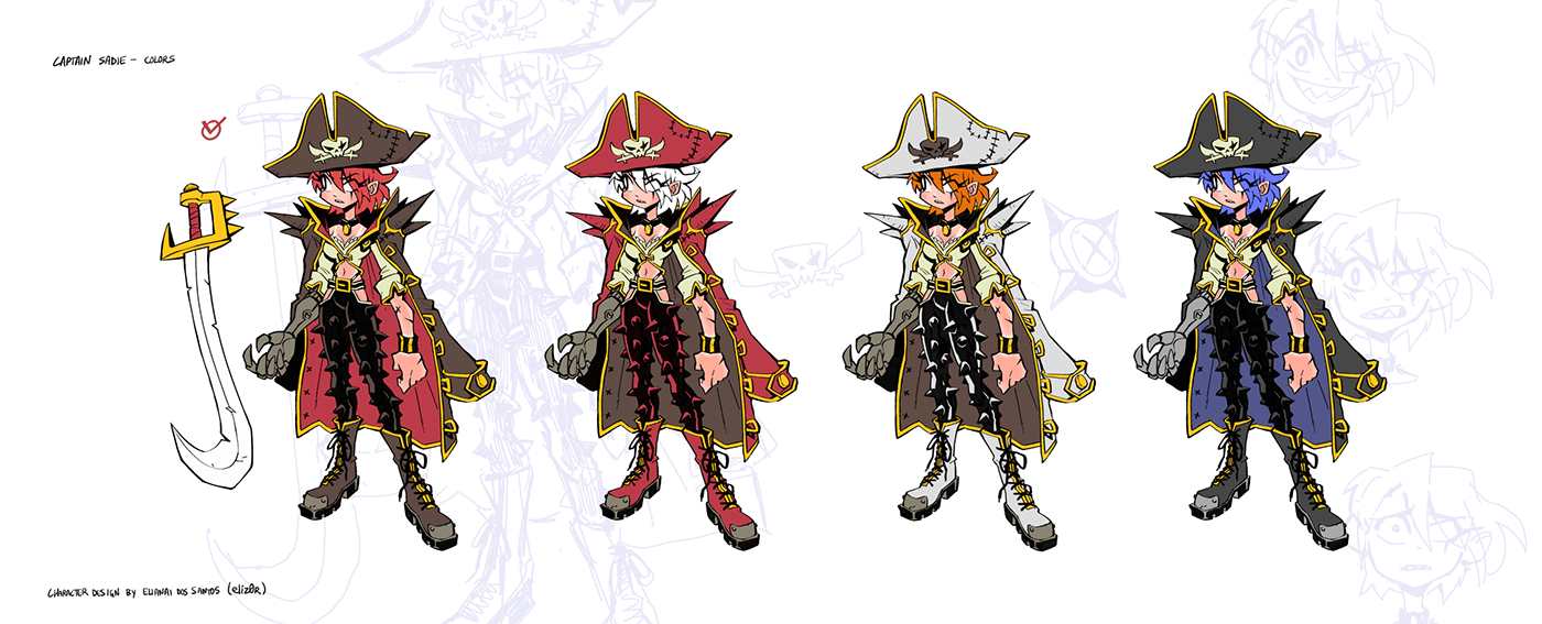 Character design  concept art space pirate ILLUSTRATION  characterdesign