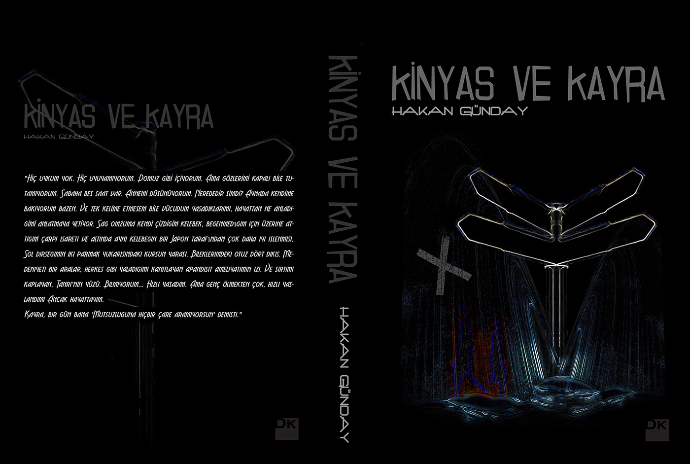 kinyas ve kayra Bookdesign book design black Melancholic