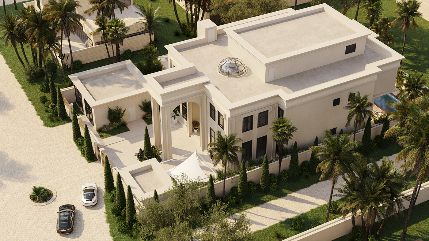 Arab exterior highend Render Villa