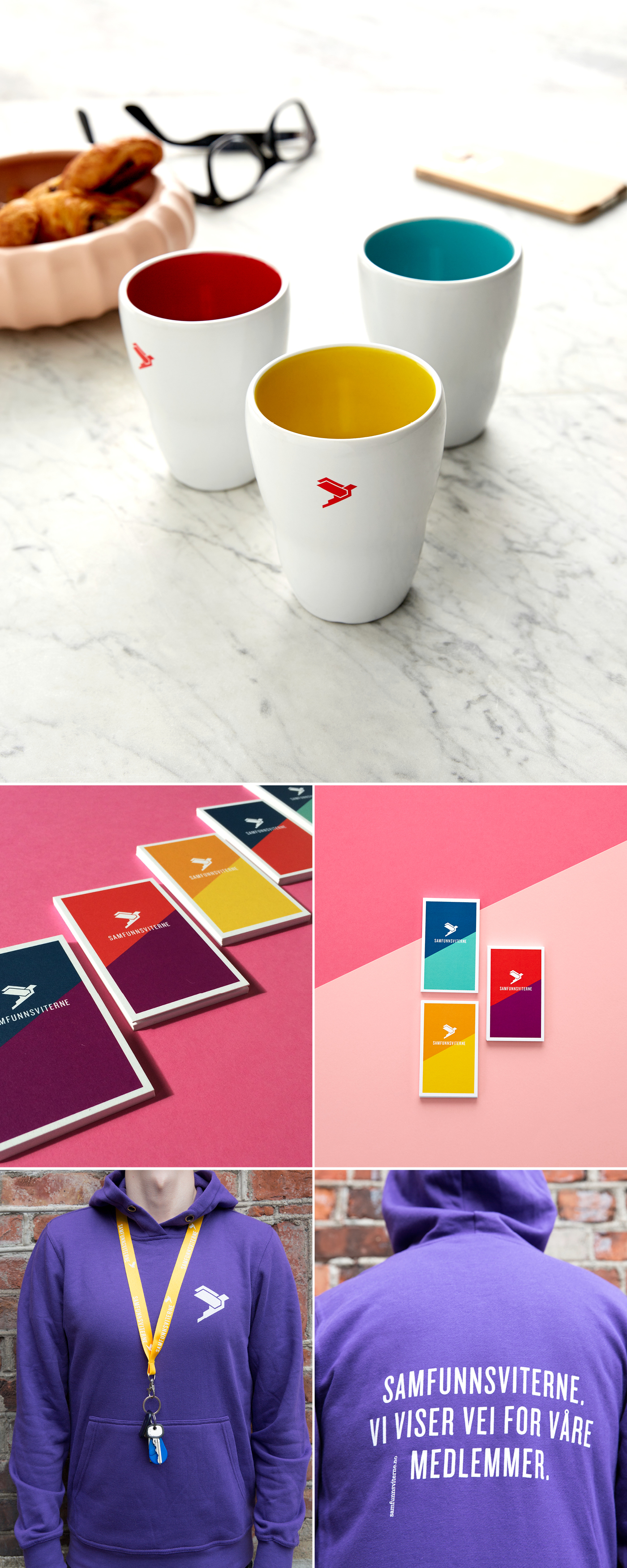 red Icon Colourful  uncoated corporate organization block businesscards
