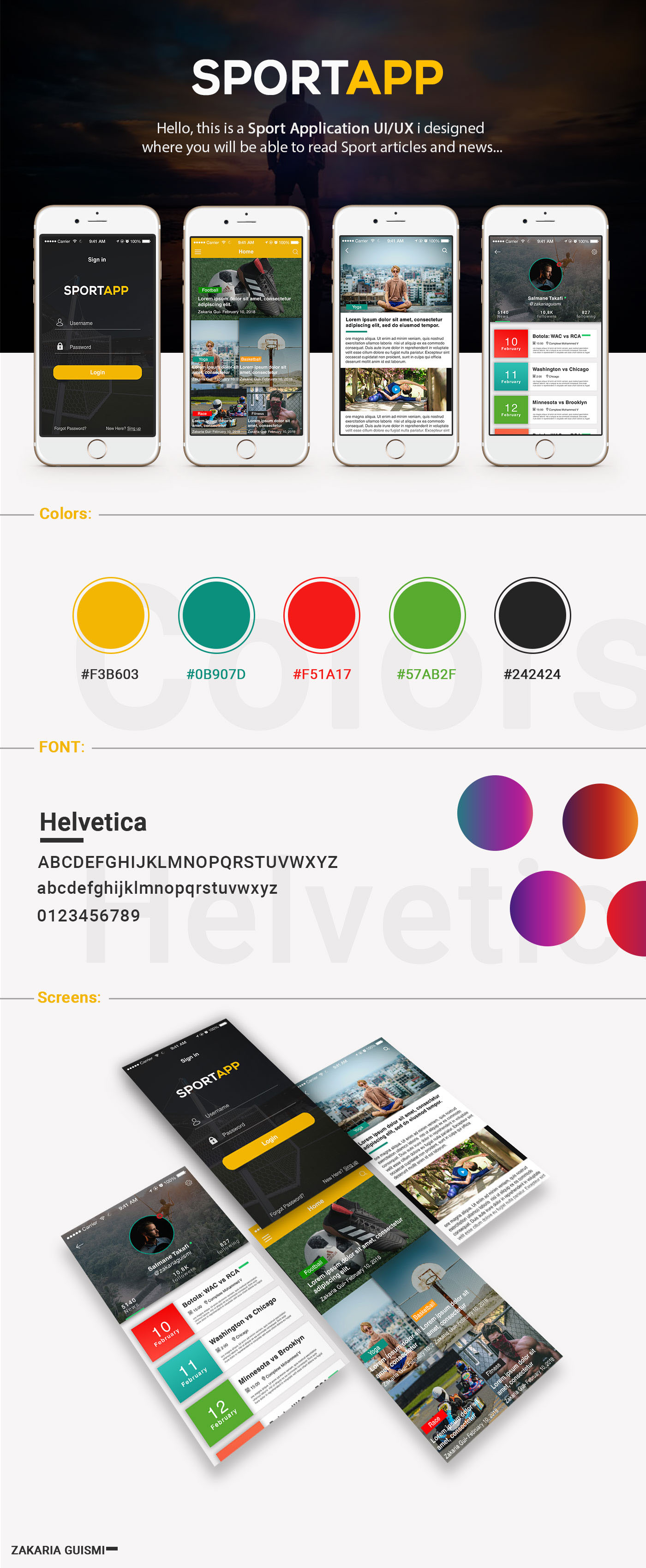 app Mobile app UI/UX user interface sport colors ui design iOS App UX design article