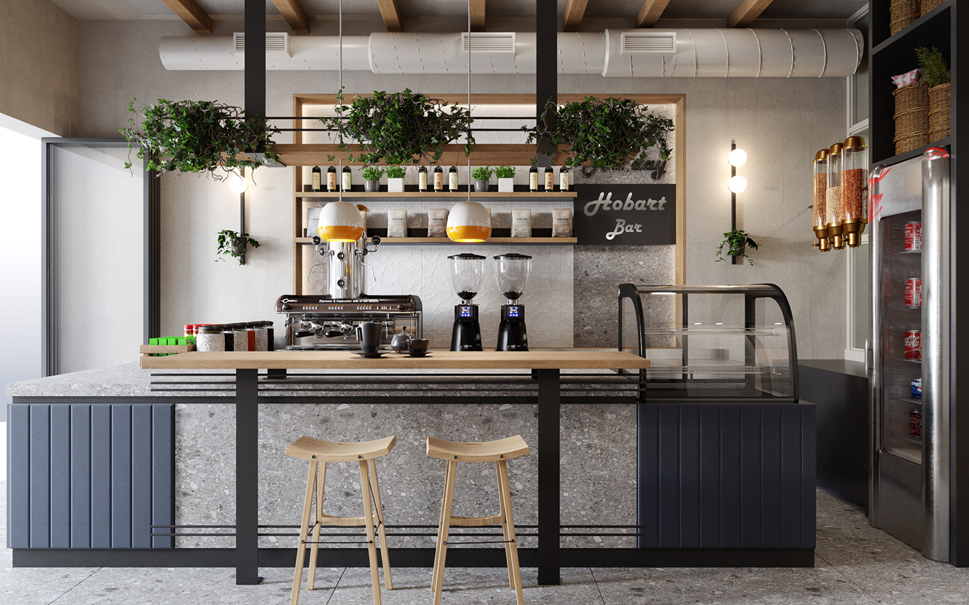 bar Minimalarchitecture modernarch interiordesign Coffee corona archviz