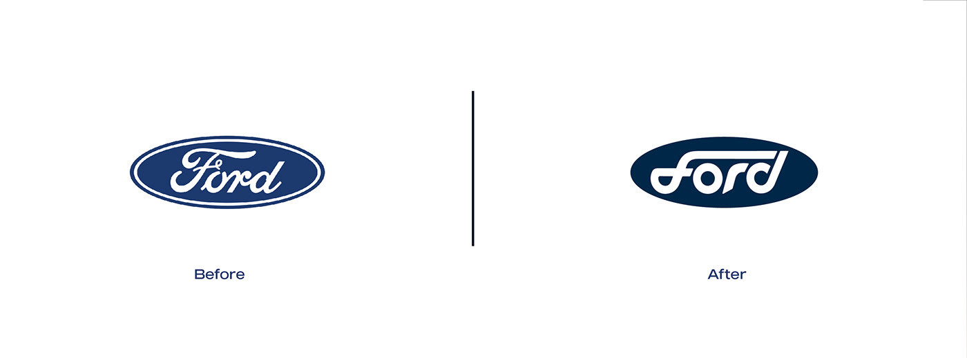 Rebranding logo Ford cars