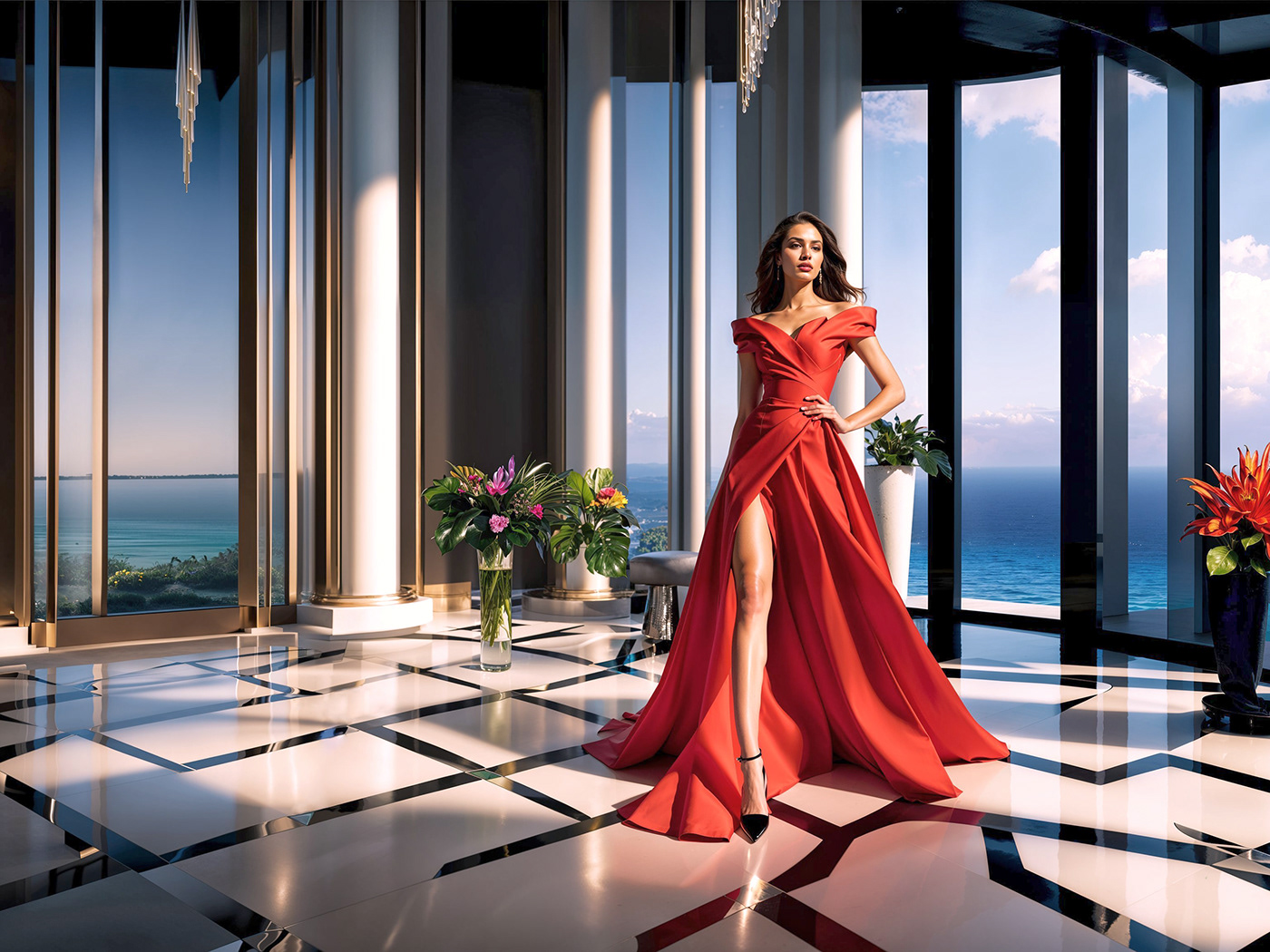 Fashion  ai artificial intelligence elegant luxury lifestyle editorial
