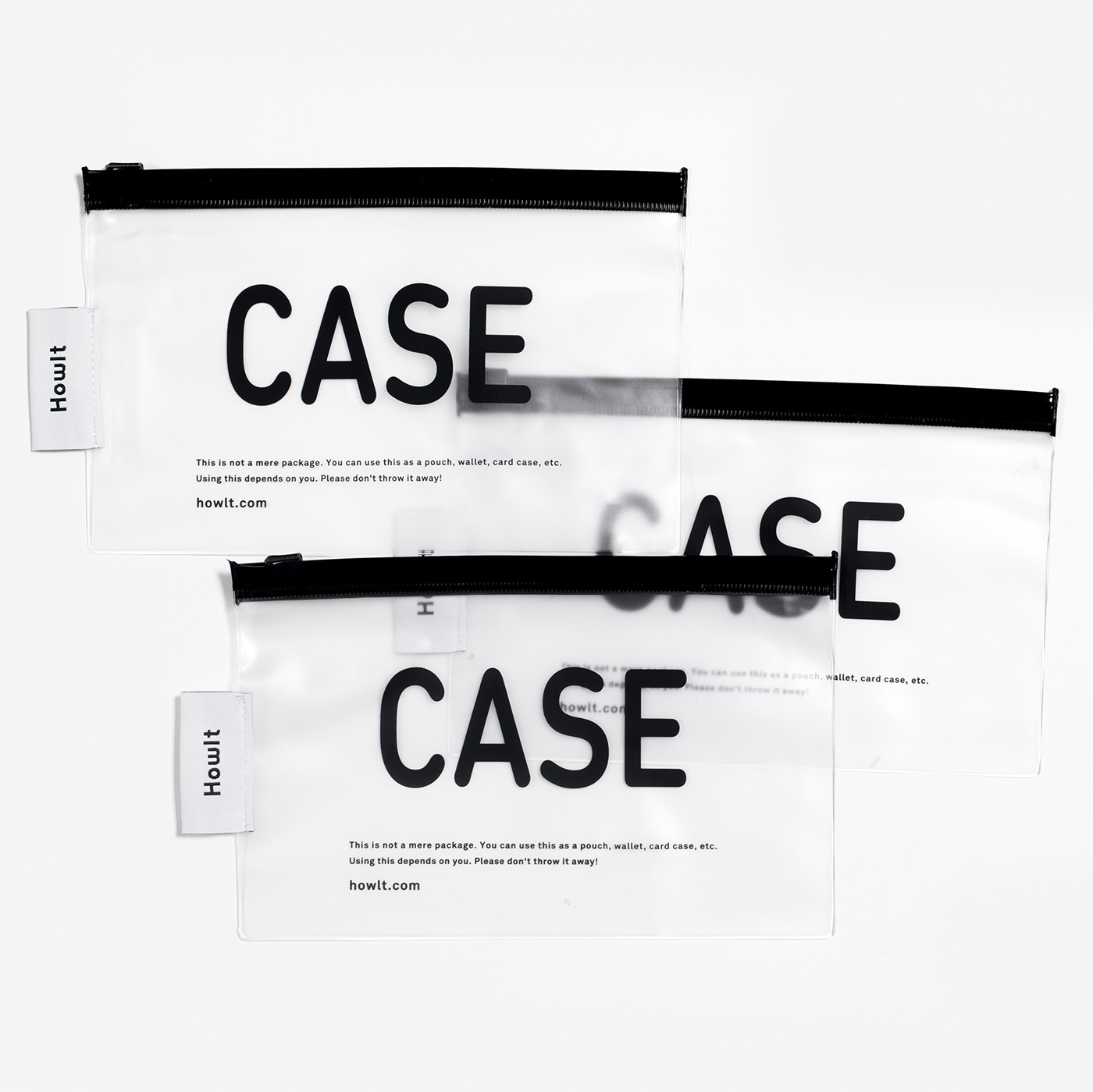 pouch pvc package package design  branding  bag simple logo howlt store