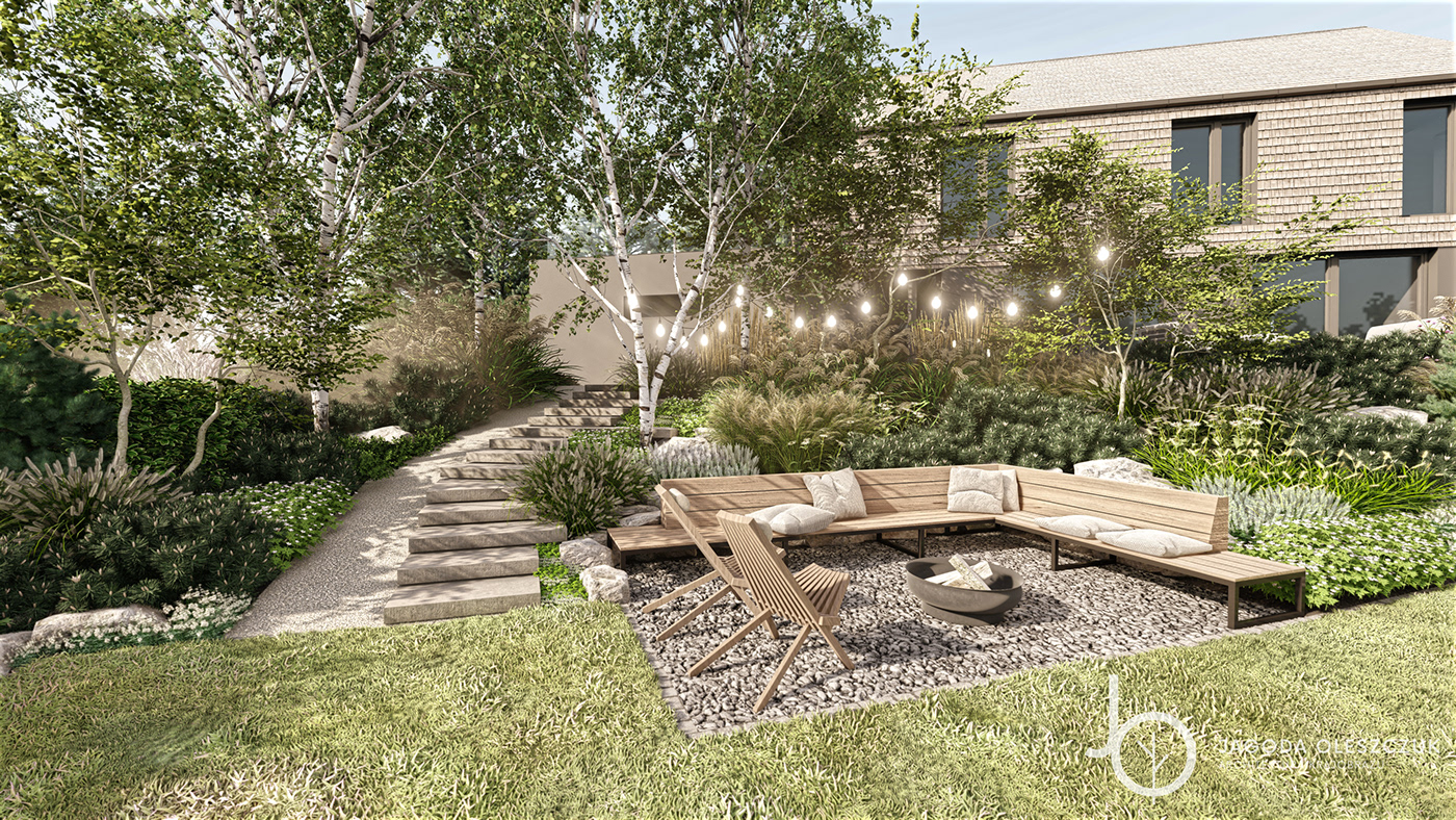 3D architektura krajobrazu exterior design garden Landscape Landscape Architecture  lumion Nature projekt ogrodu SketchUP