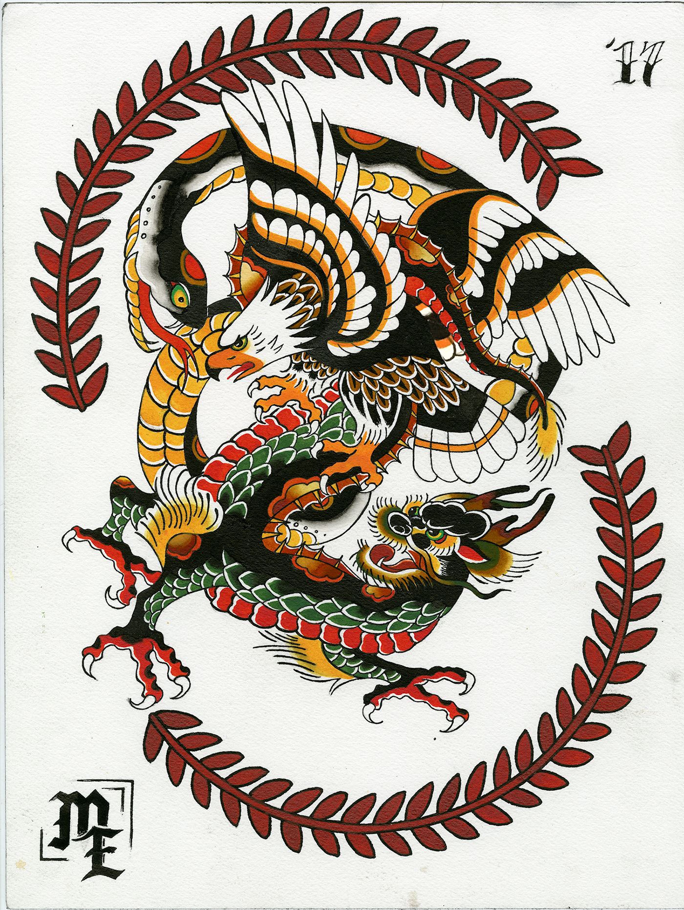 Battle royale tattoo design