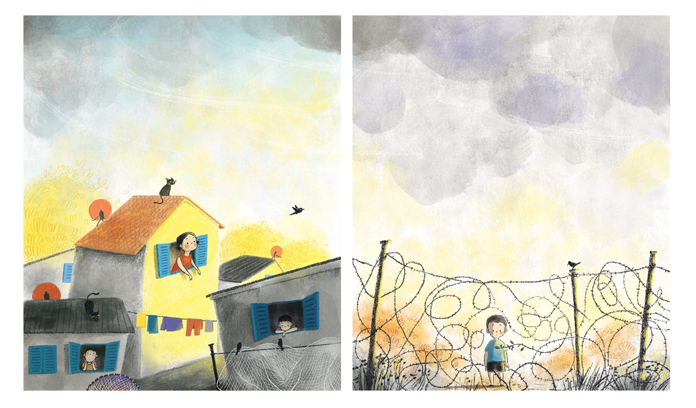 children children illustration children's book climate change migrants peace and war Picture book storm
