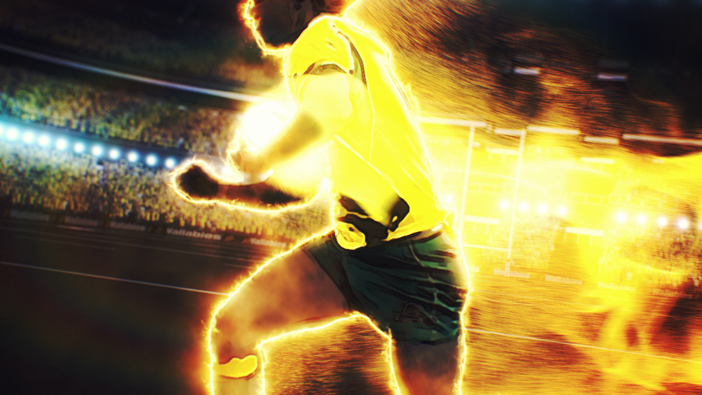 motion graphics sport Rugby opener titles x particles octane 3D cinema 4d