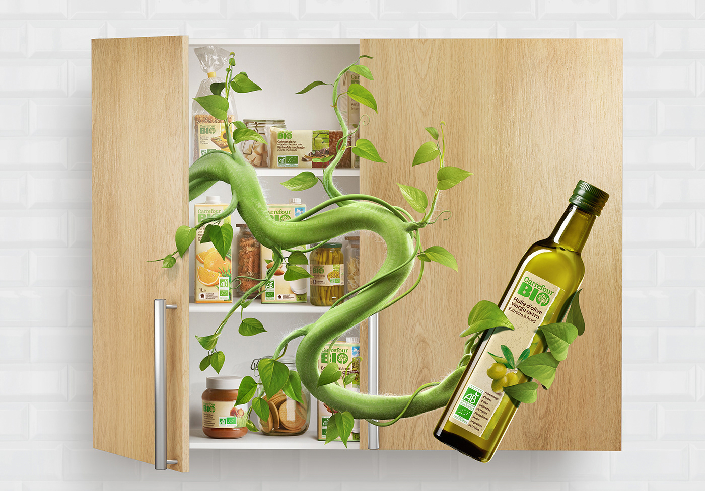 3D Advertising  CGI Food  oil Photography  Plant postproduction retouch bio