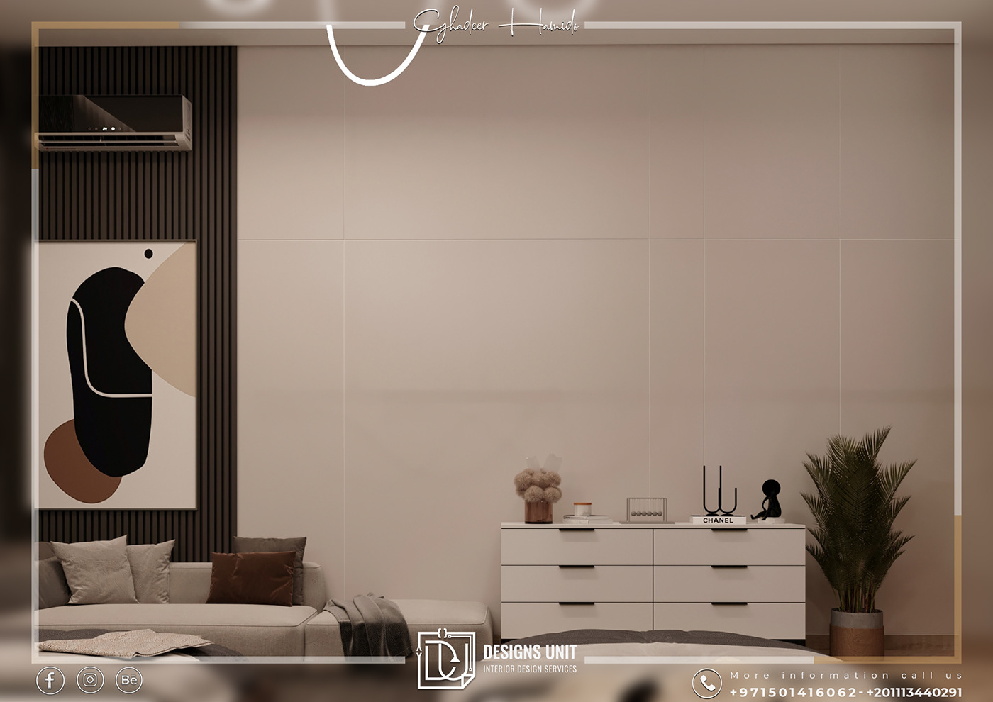 architecture bedroom design Interior interior design  luxury modern Render visualization woodworking
