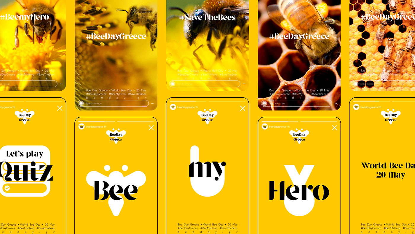 animation  bee colours design Hero ILLUSTRATION  samarasconstantinos Website world bee day