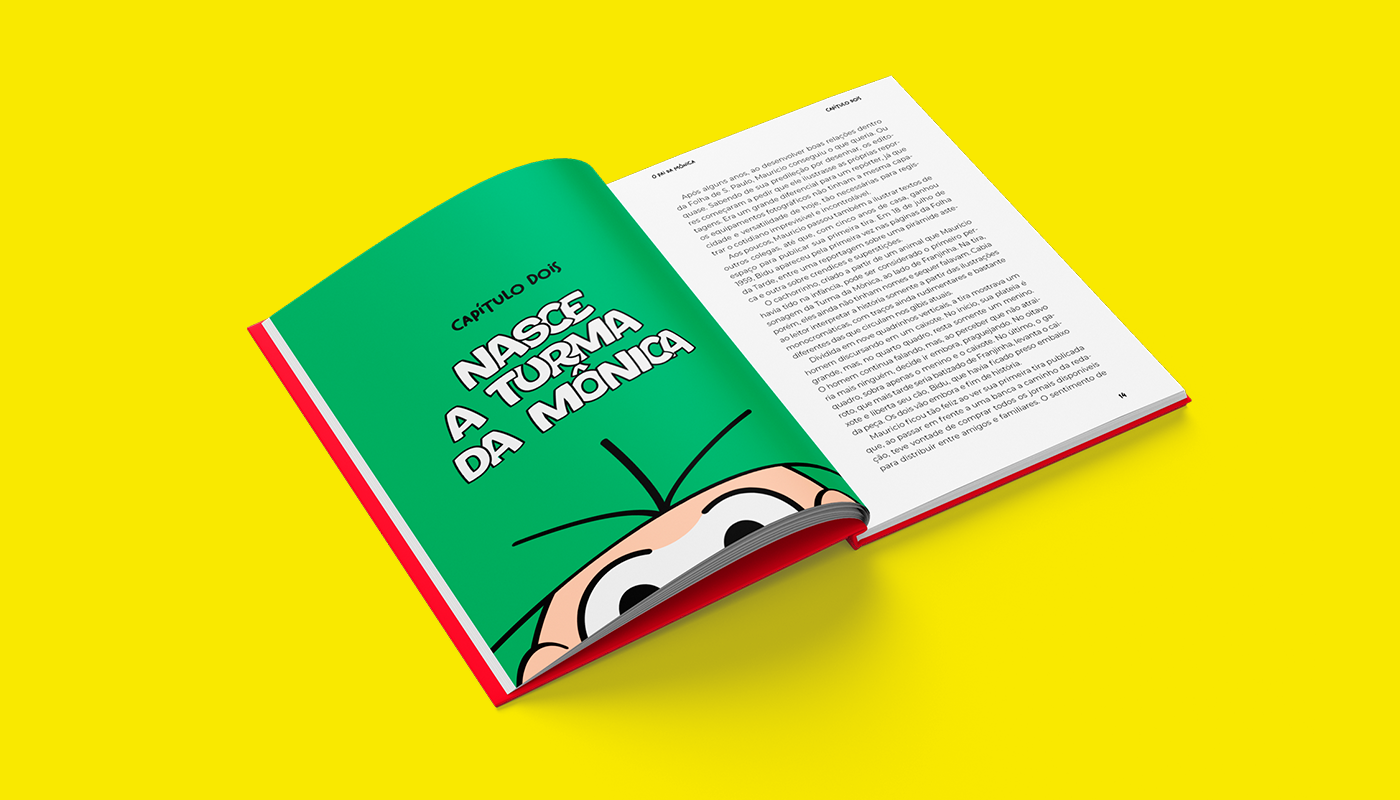 Adobe Portfolio book cover editorial mauricio de sousa Turma da Mônica