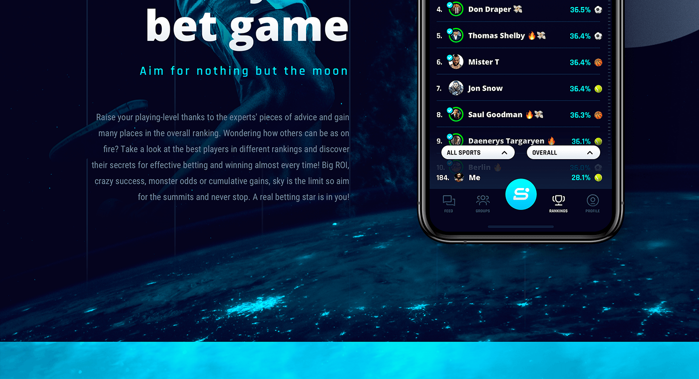 application bet betting bookmaker gambling Mobile Application prediction social network sport tipster