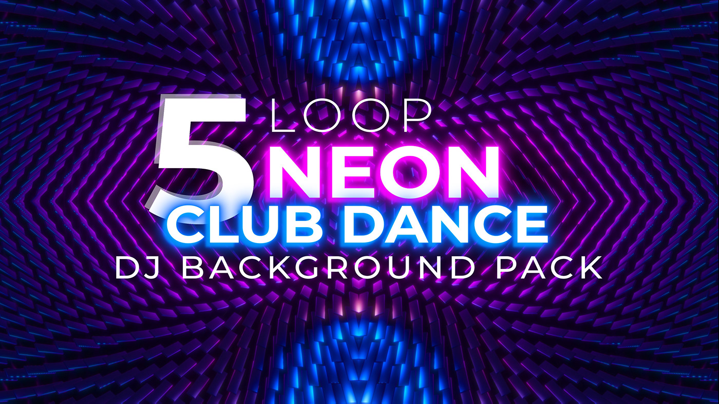 Show music party disco loop neon element3d dj