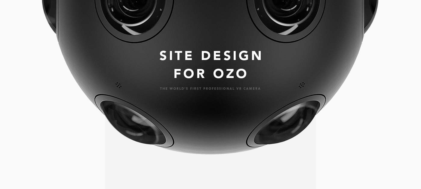 ozo nokia Virtual Reality Camera vr product Web Webdesign clean minimal hellowiktor