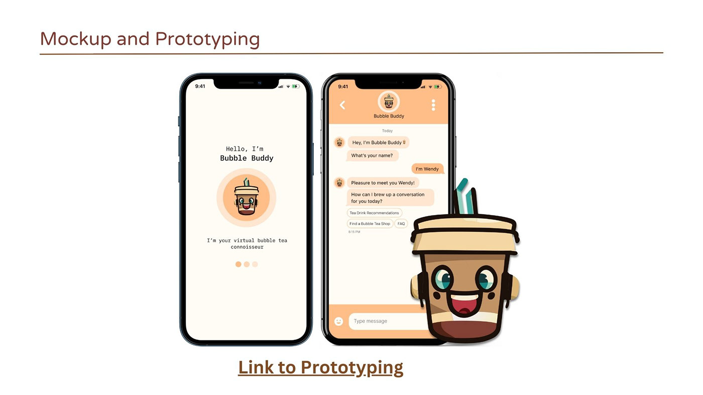 Chatbot Design artificial intelligence user experience bubble tea conversational design ethnographic research user persona voiceflow Prototyping conversational flow