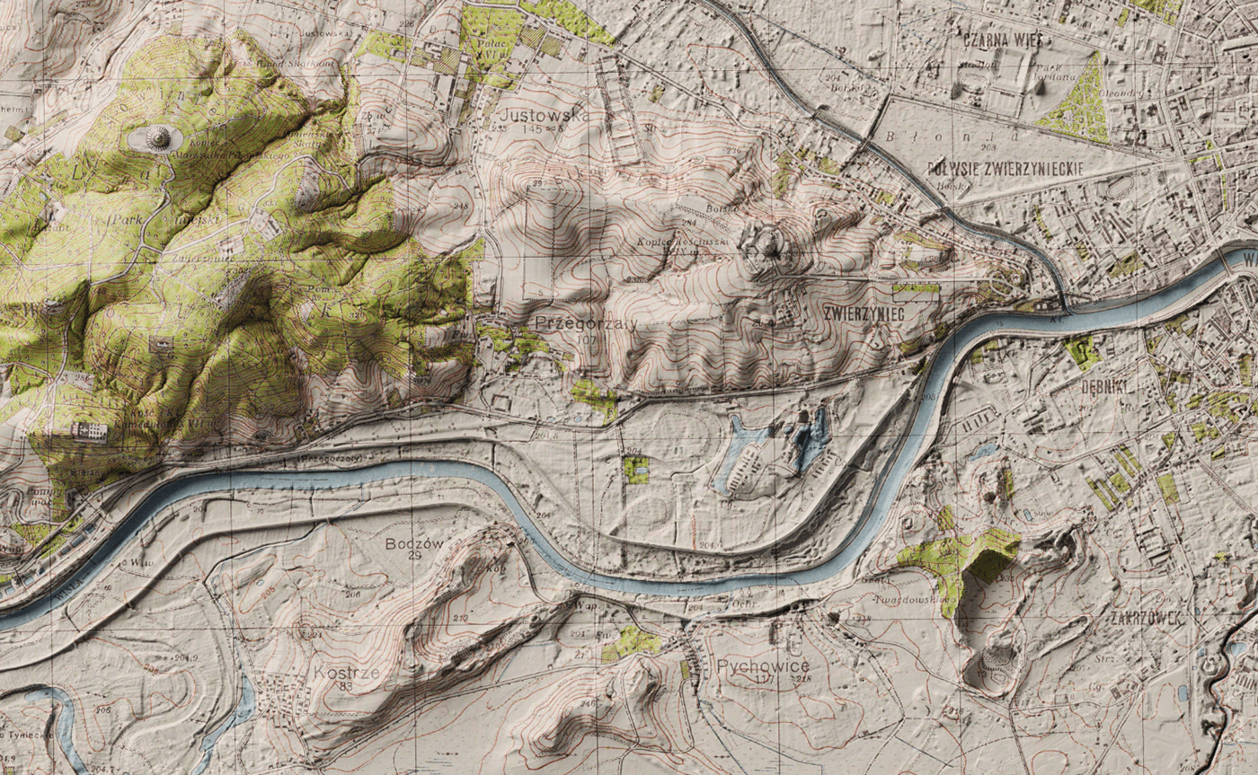 3D blender cartography Digital Art  ILLUSTRATION  krakow map map design poland visualization