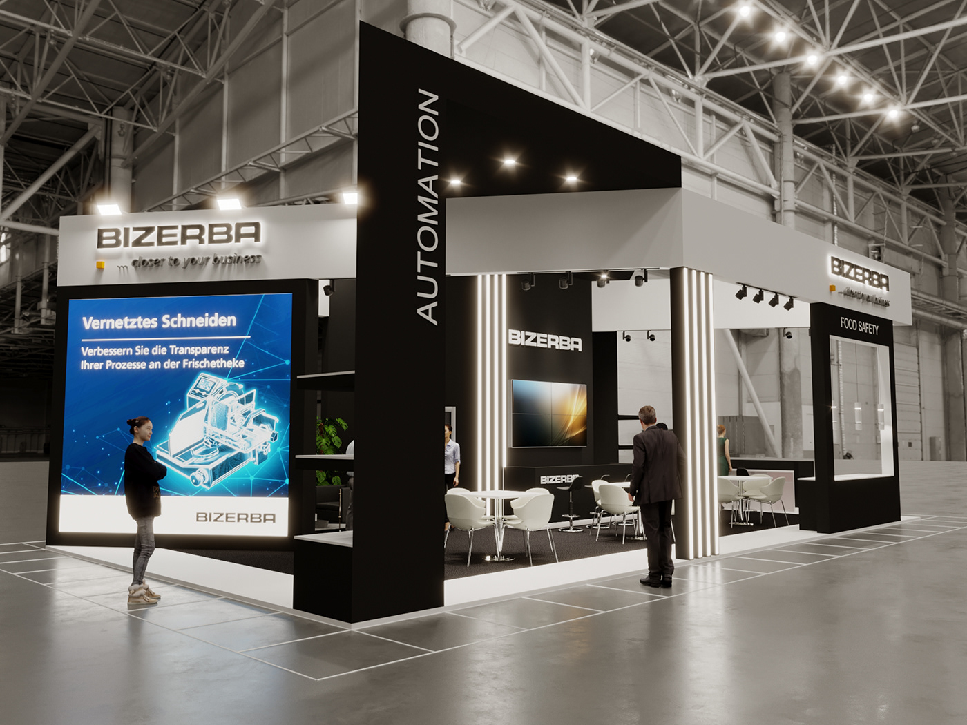 Exhibition  Event booth design expo Render bizerba product design  3D corona