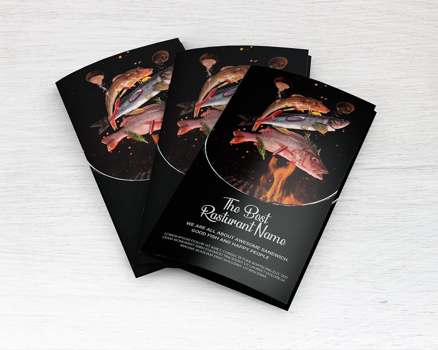 Brochures design Fast food flyer food menu menu menu design restaurant restaurants brochure tri-fold brochure