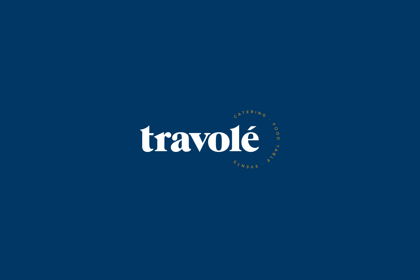 Travole catering branding  Logotype brand design identity blue logo euforia
