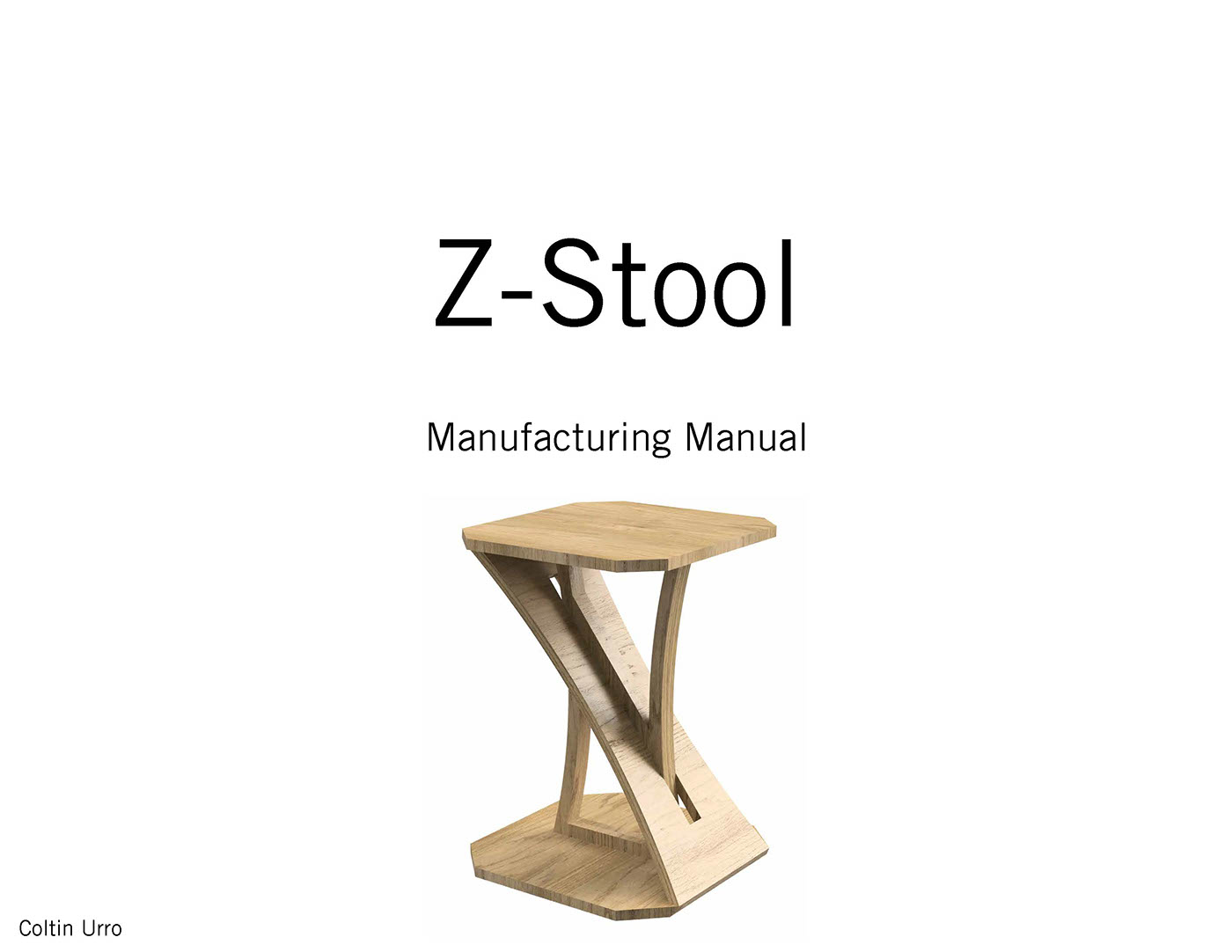 stool furniture industrial design  concept instructional hand-made prototype Form manual