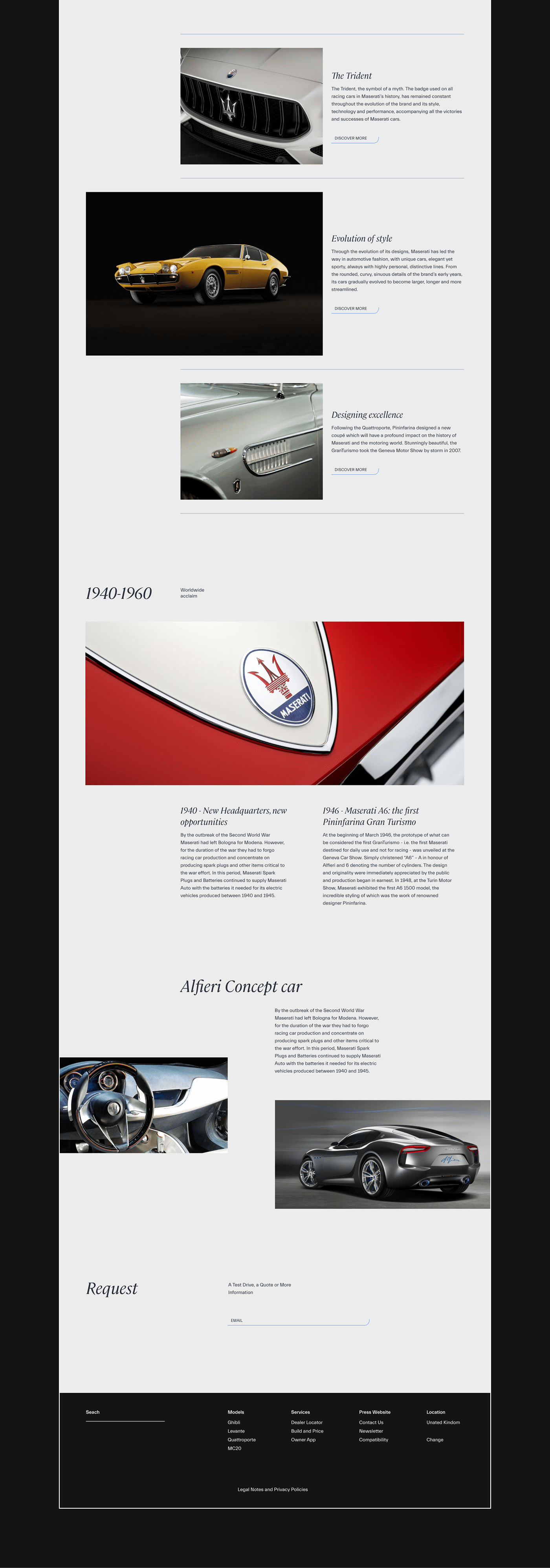car clean luxury minimal redesign UI ux Web Website concept