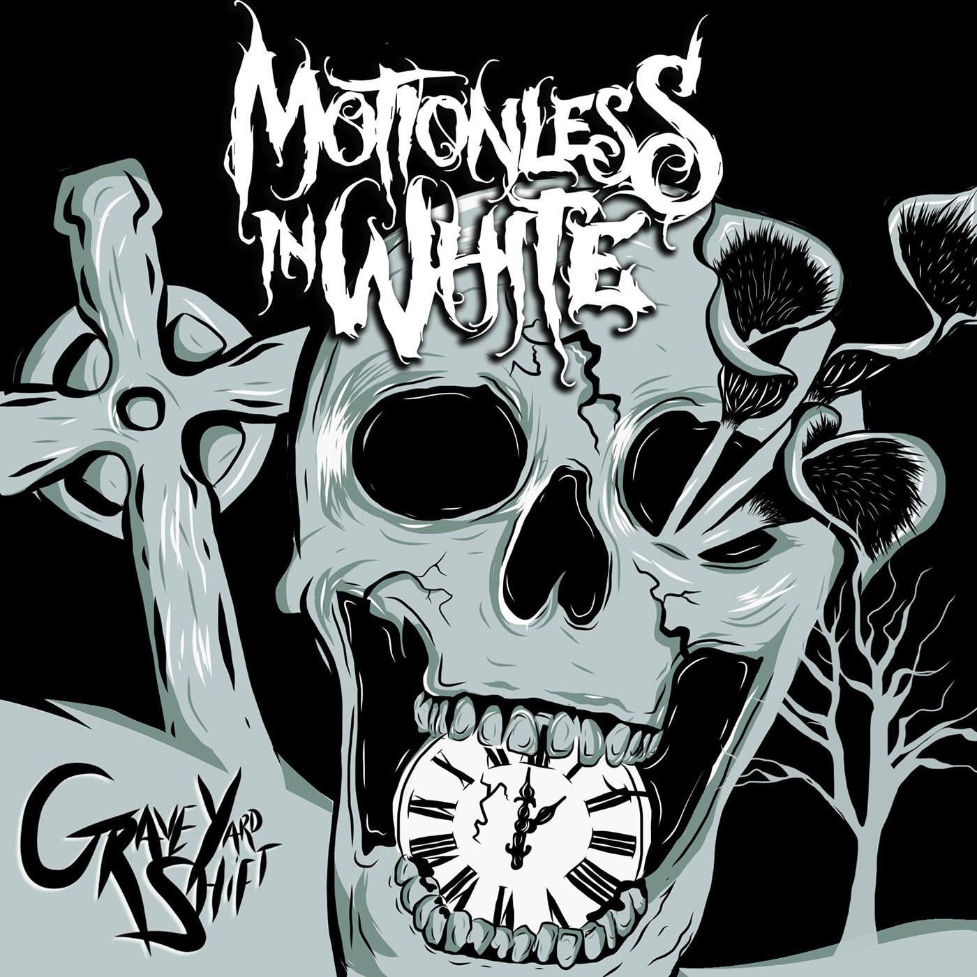 adobedraw motionlessinwhite graveyardshift skull