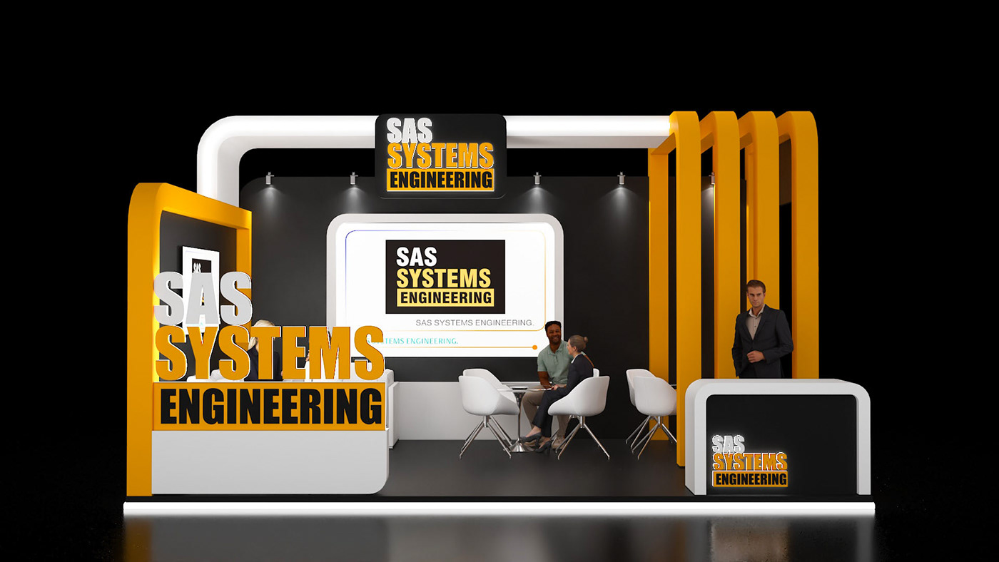 booths Exhibition  design 3D Render 3ds max visualization