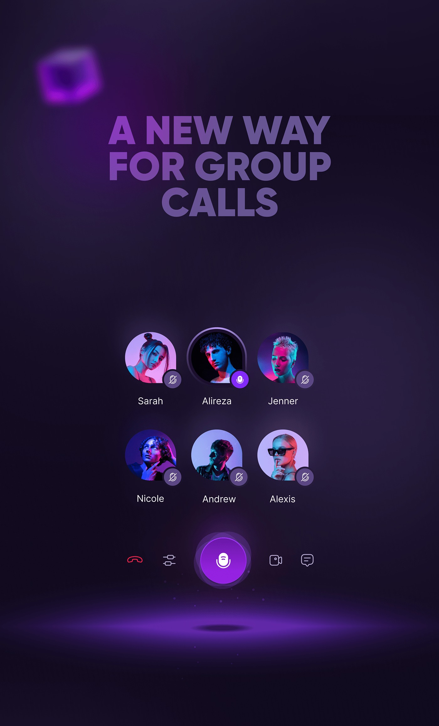 group call interface and participant management