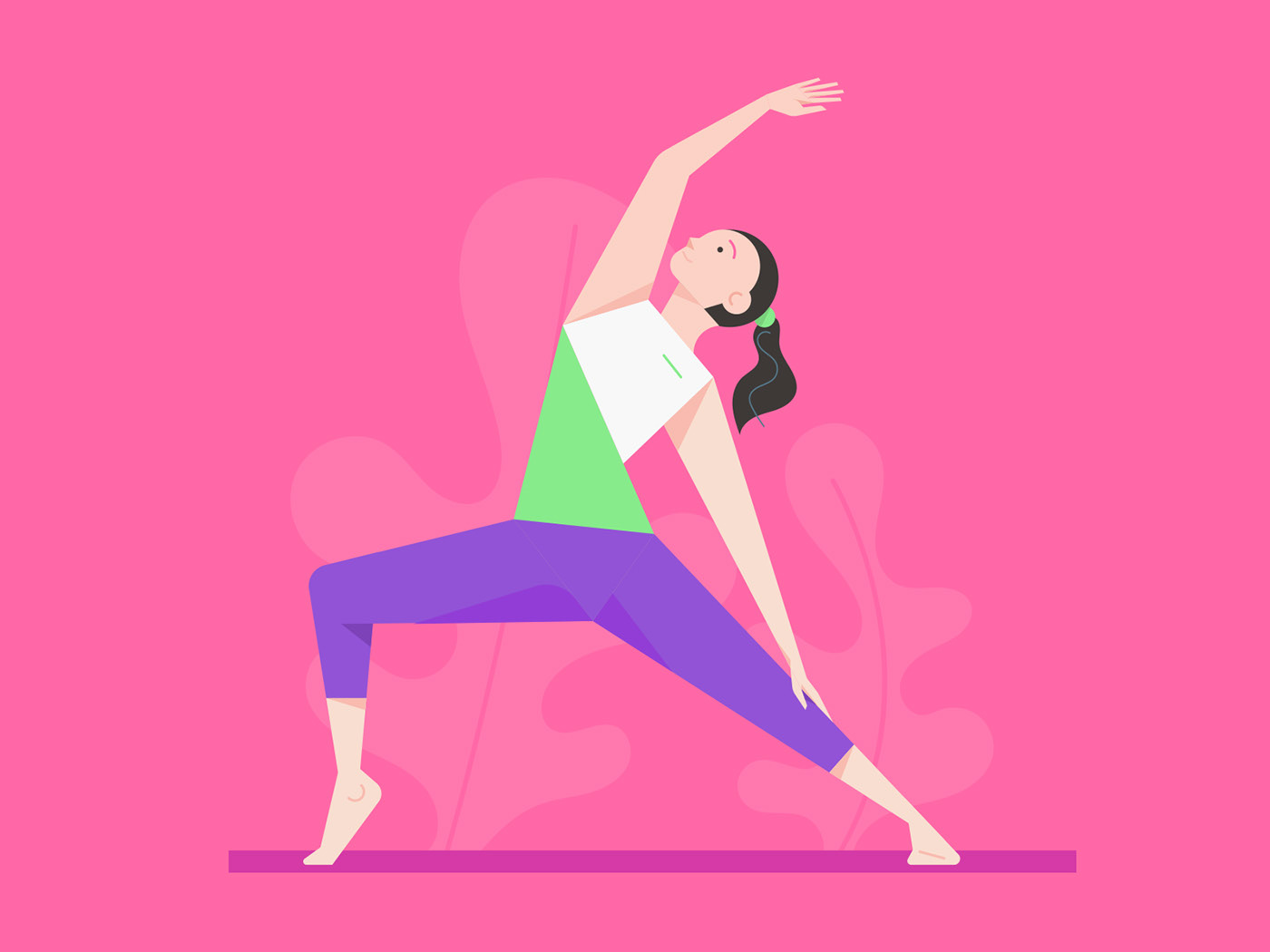 app Character girl ILLUSTRATION  image mark rise pose position Web Yoga