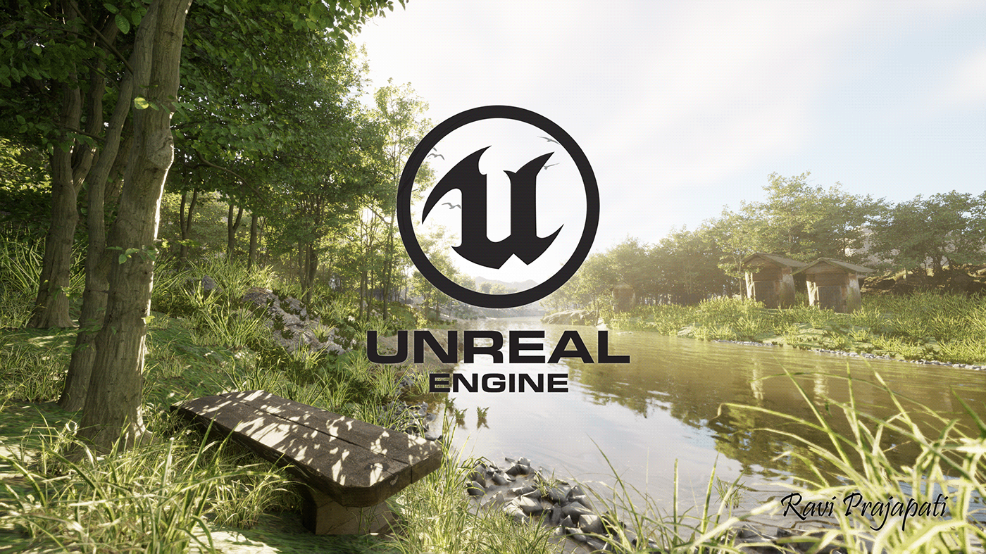 Unreal Engine Unreal Engine 5 CGI landing page 3D Environment design fantasy Landscape vfx visualeffects