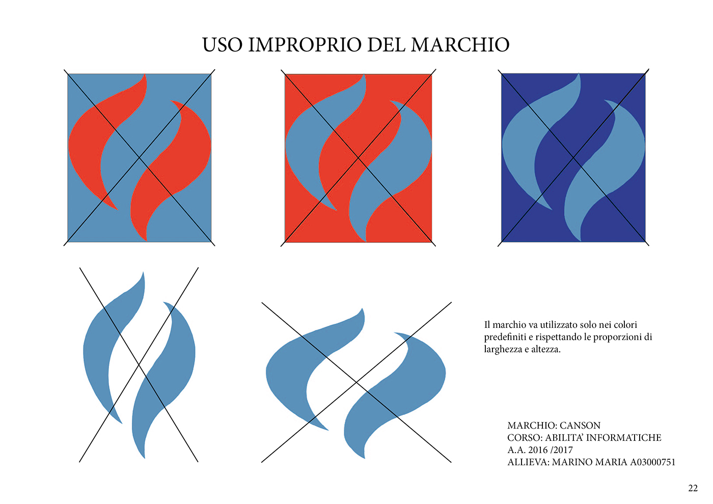 Project canson L.Vanvitelli marchio illustrazione maria marino InDesign brand Illustrator mood