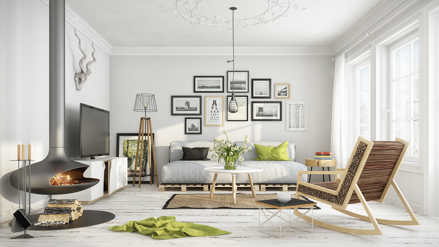 Scandinavian Interior living room