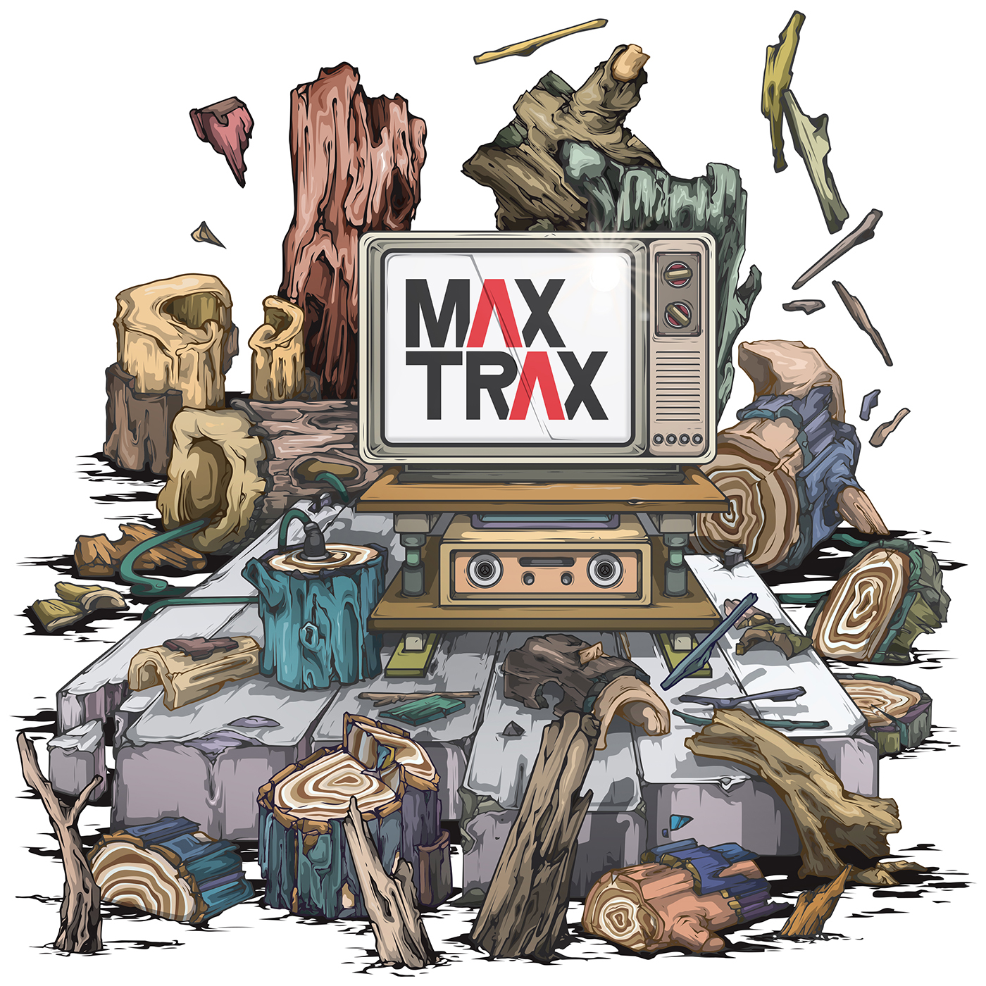 1000DAY MAX max schneider Illustrator cover music wood speaker bird