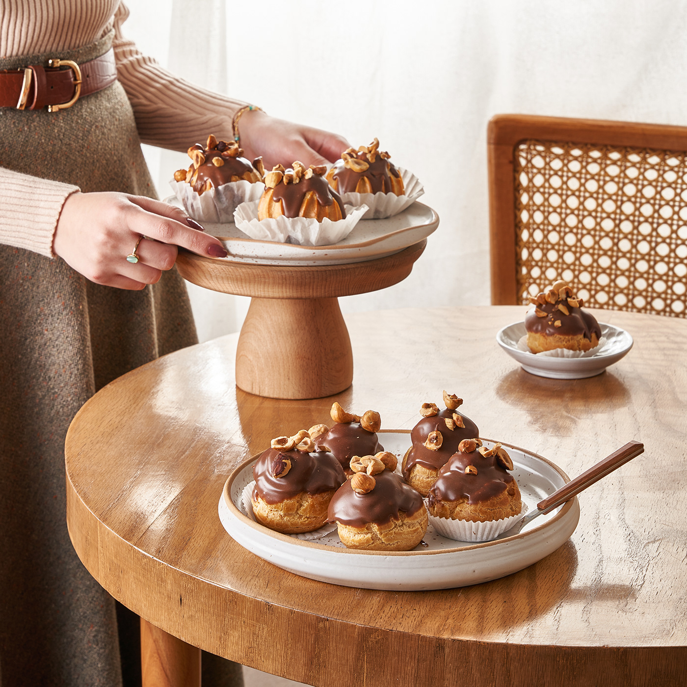 Profiteroles  food photography styling  Photography  photographer dessert chocolate Candy Social media post Advertising 