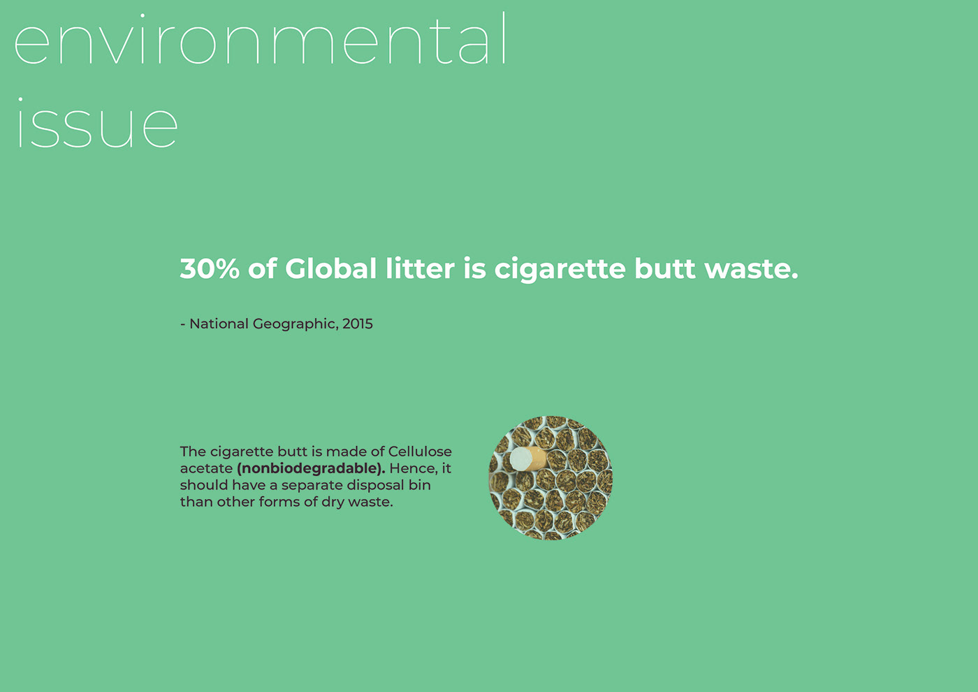 green design social design cigarette disposal butt bin environmental design