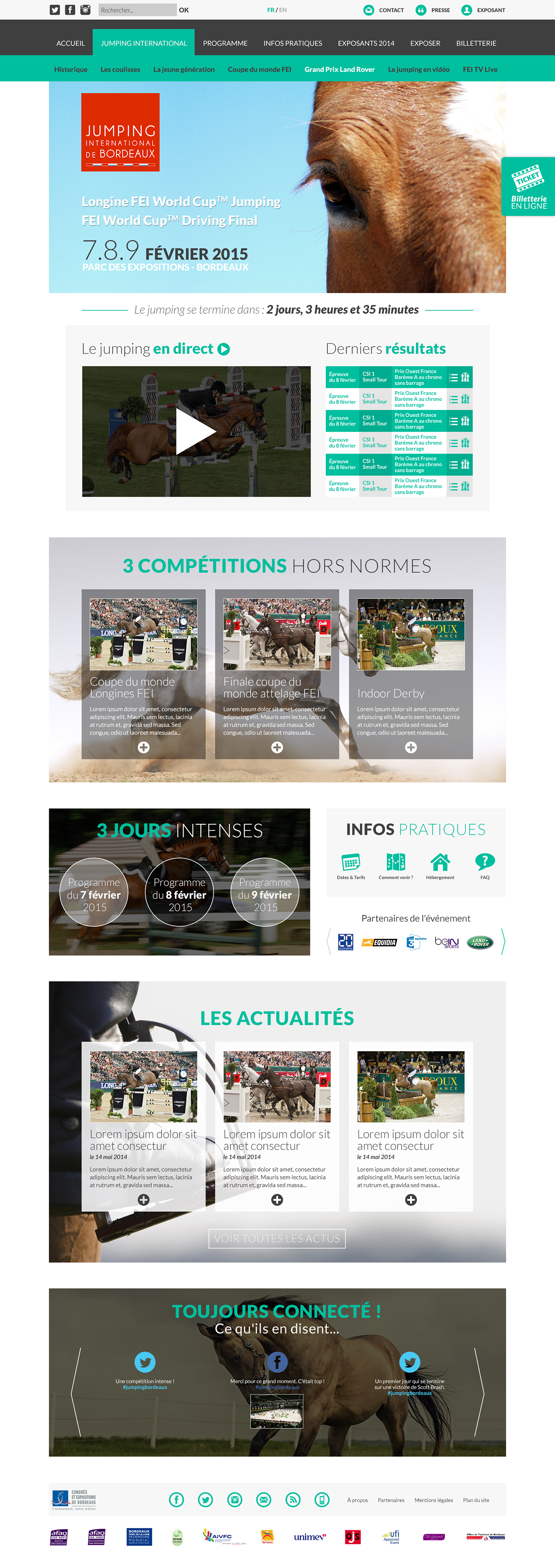 Web Webdesign jumping Bordeaux horse