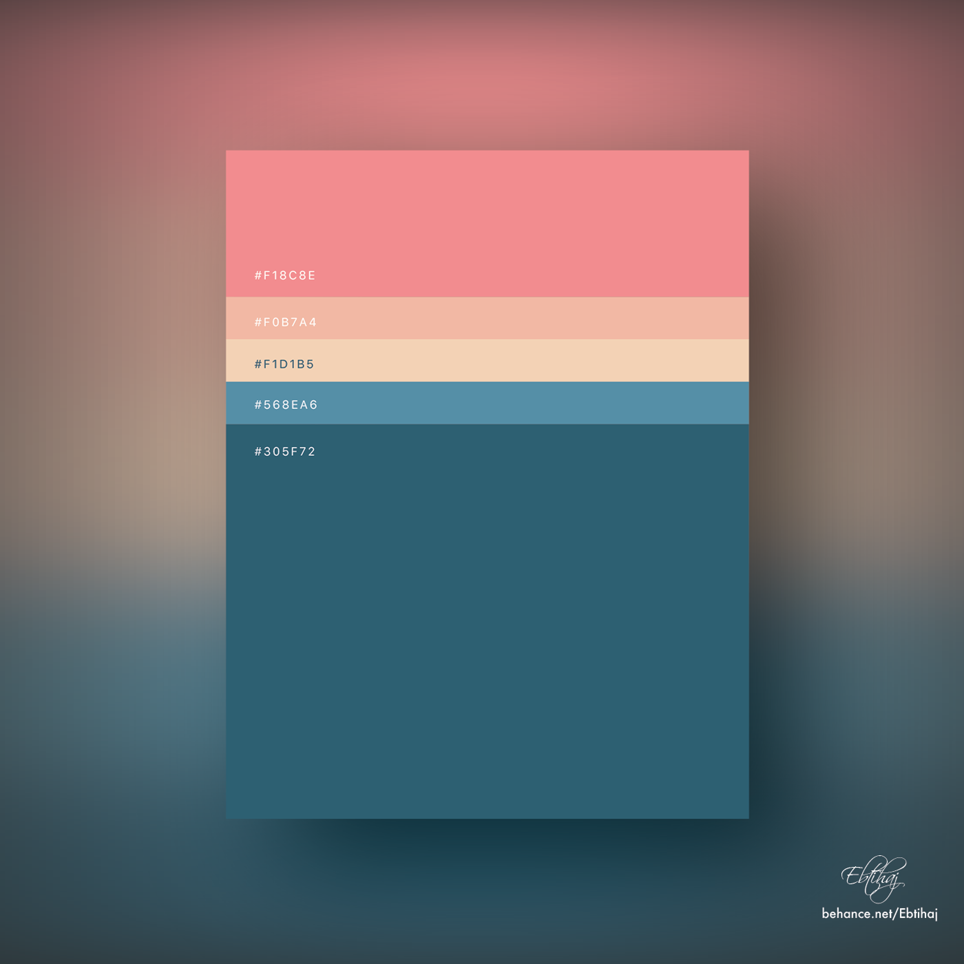 Minimalist Color Palettes 2018 On Behance