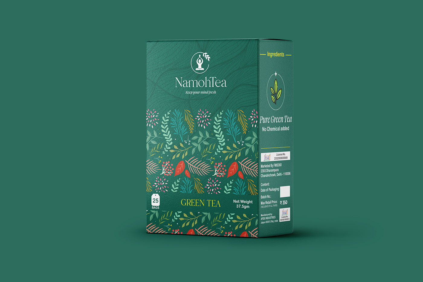 Packaging Greentea ILLUSTRATION  tea brand identity Graphic Designer Brand Design boxpackaging NaturalTea teapackaging