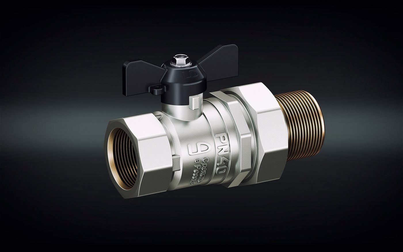 ball valve  Valve 3D 3d max corona render  Dmitry Gusev radiator battery Render brass