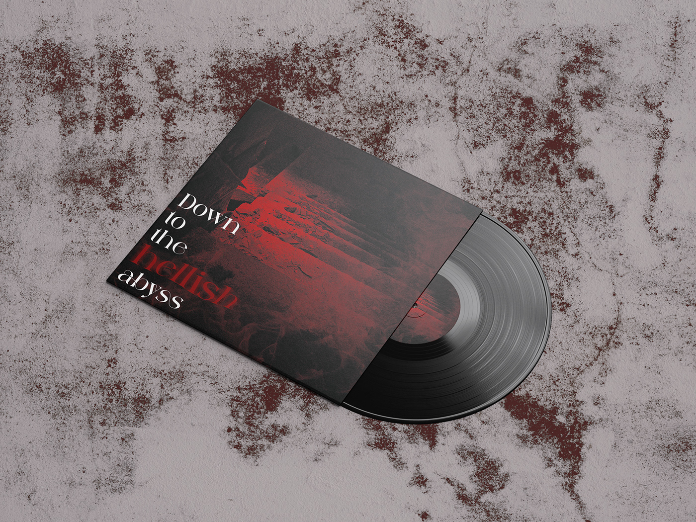 album cover metal music hell vinyl photoshop Photography  Abyss Hellish vinile