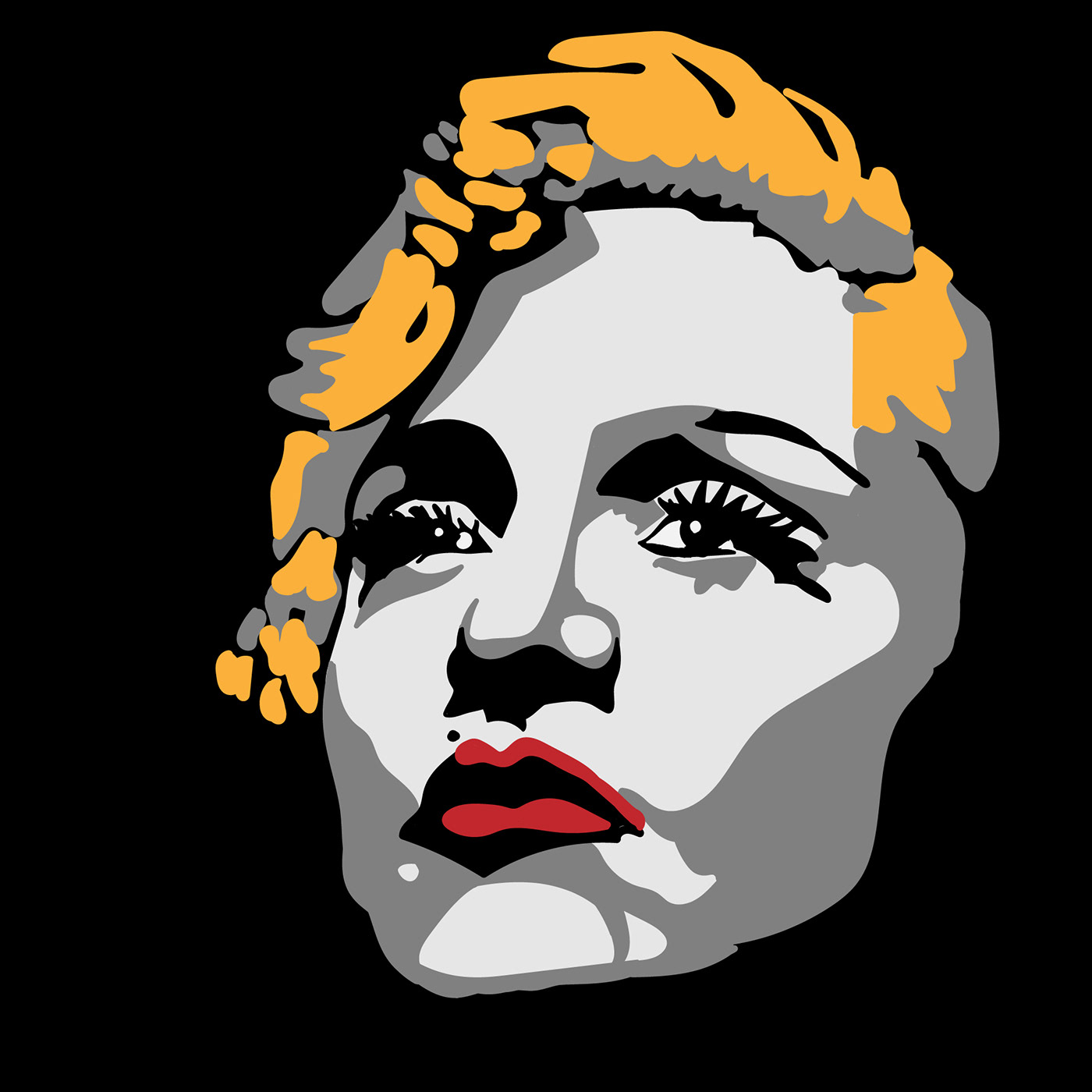famous Ilustración vectorial ladies maddona Marilyn Monroe Pop Art portrait retratos Rihanna women