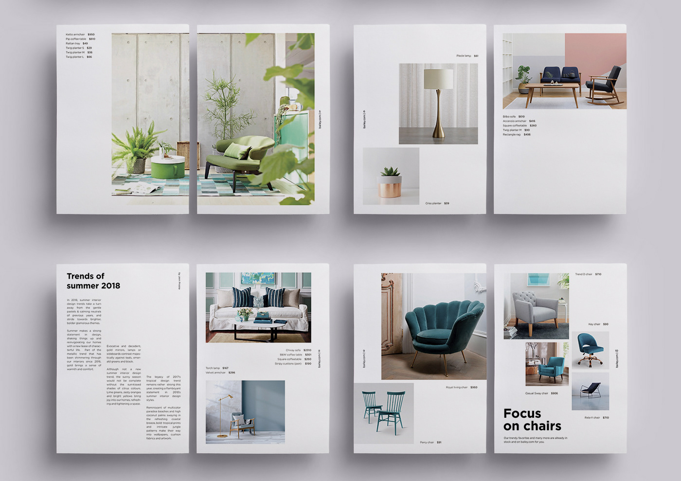 Lookbook brochure Booklet Catalogue magazine furniture decor design print modern