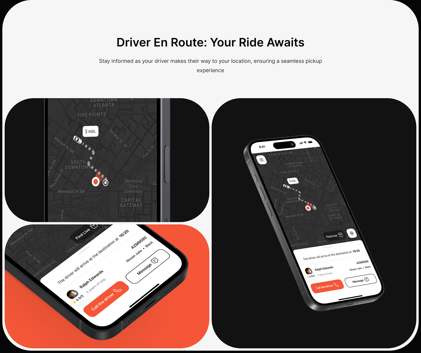 design Mobile app UI/UX security Taxi Service concept innovation Technology transportation safety